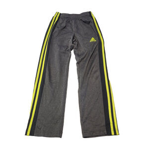 Adidas Climalite Track Jogger Pants Gray Green Neon High Vis Youth Small 8